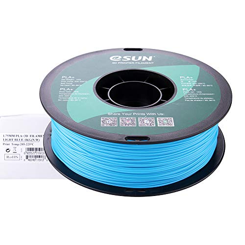 eSUN PLA PRO (PLA+) 3D Printer Filament, Dimensional Accuracy +/- 0.03mm, 1kg, Plastic Spool, 1.75mm, Light Blue - Image 3