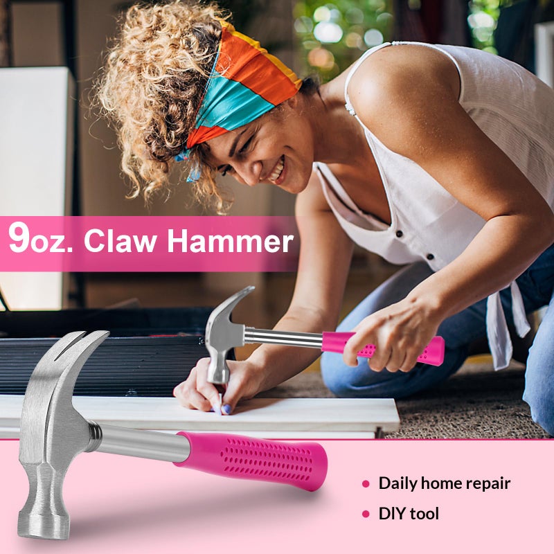 THINKWORK Pink Tool Set - 40 Piece General Household Hand Tool Kit with Storage Toolbox, Small Basic Tool Set Perfect for DIY, Home, Office, Garage and College Dormitory Use - Christmas Gift for Women - Image 2