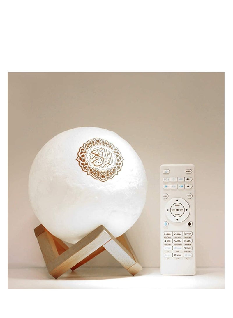 مصباح LED ثلاثي الأبعاد يعمل باللمس للقرآن الكريم، أضواء القمر للقرآن، مصباح طباعة ثلاثي الأبعاد، 7 ألوان LED ضوء ليلي، مكبر صوت بلوتوث للقرآن، جهاز تحكم عن بعد، مصباح قمر صغير، قرآن لاسلكي. - Image 5