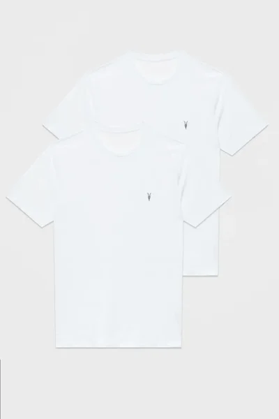 Four Man Crew Neck Standard Fit Basic Cotton White Men's T-Shirt Pack of 2