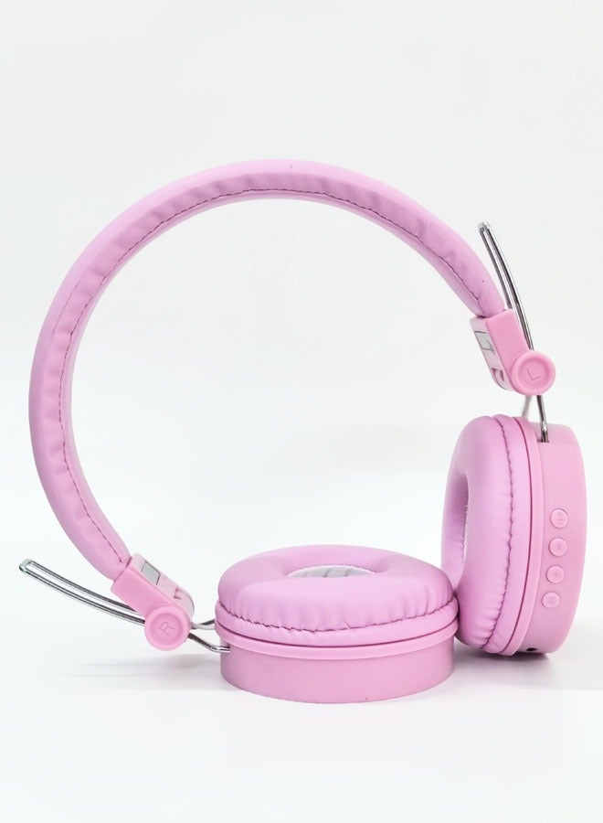 Pink Hello Kitty motif Bluetooth wireless earphones for kids, foldable earphones for kids with noise-cancelling, stereo earphones for kids with TF cards, mobile phones and tablets  - Image 4