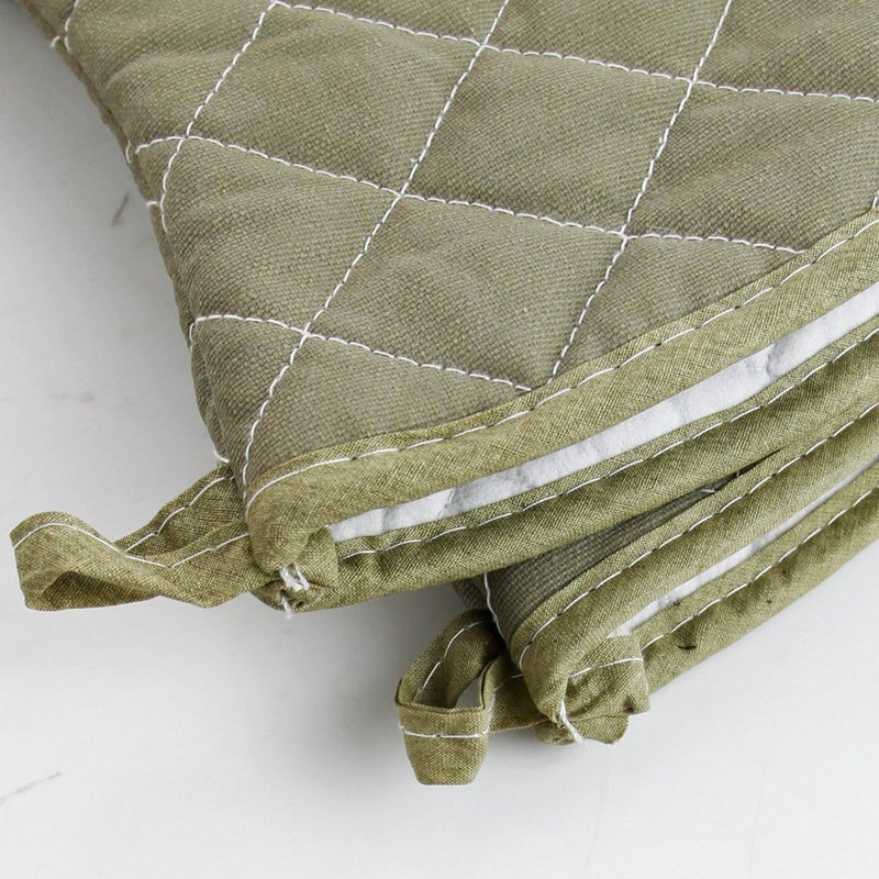 New Star Foodservice Oven Mitts with Extra Defense, up to 400F, Set of 2 (Olive (Flame Retardant), 15-Inch (Set of 2)) - Image 3