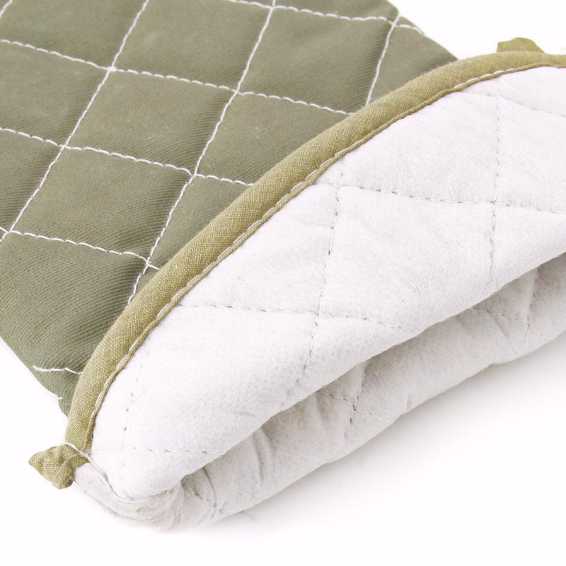 New Star Foodservice Oven Mitts with Extra Defense, up to 400F, Set of 2 (Olive (Flame Retardant), 15-Inch (Set of 2)) - Image 2