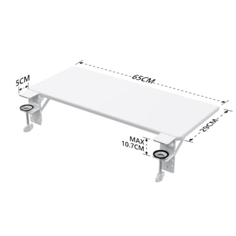 Ergonomics Desk Keyboard Tray Clamp on, 650x290mm Large Size Foldable Extension Board, Computer Elbow Arm Support, Arm Wrist Rest Shelf for Home and Officem - Image 2