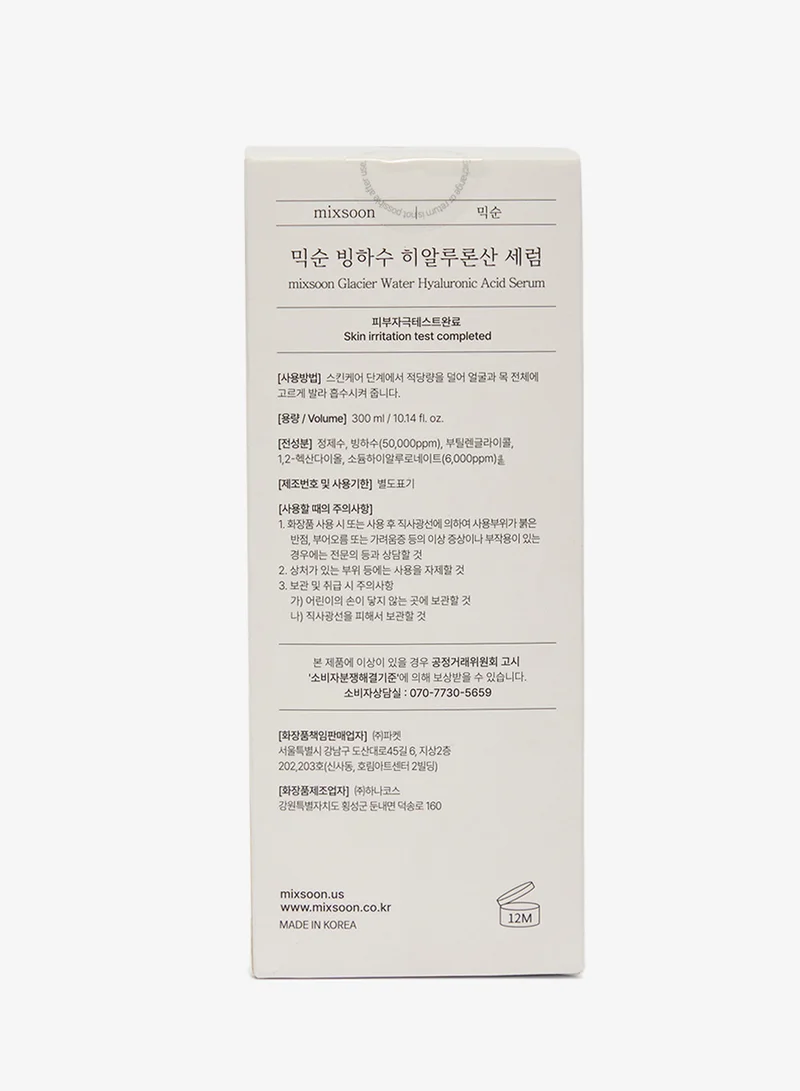 mixsoon Glacier Water Hyaluronic Acid Serum 300ml