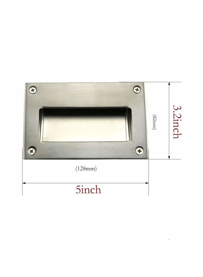 Heyous 2pcs 5x3.2 inch Hidden Recessed Pull Handle Stainless Steel Square Flush Concealed Furniture Handle for Door Drawer Cupboard Cabinet Sliding Door - Image 4