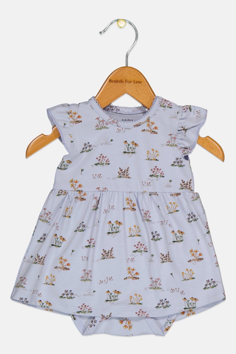 NAME IT Toddlers Girl Floral Print Bodysuit, Multicolor - Image 1