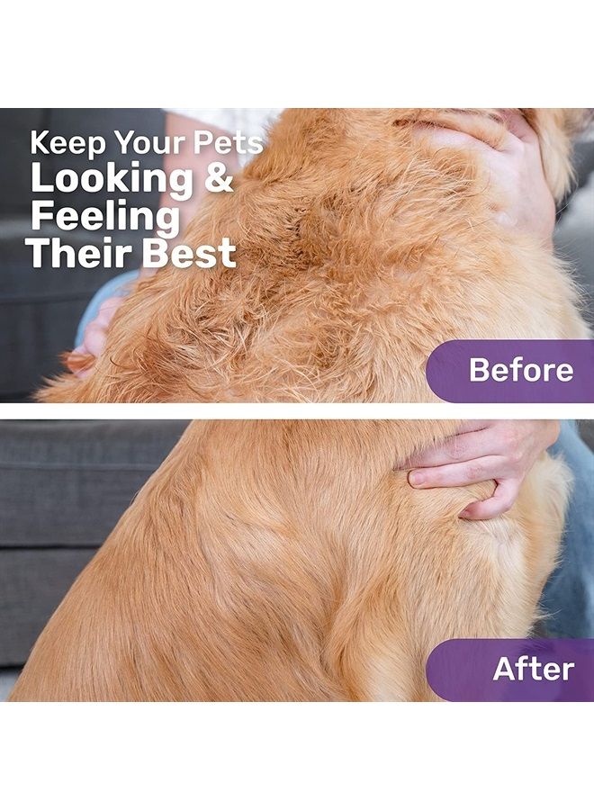 Hertzko Pet Dematting Comb for Dogs Cats – Undercoat Rake Grooming Brush with Safety Edges – Deshedding Tool Great for Cutting and Removing Dead, Matted or Knotted Hair, Shedding Combs - Image 3