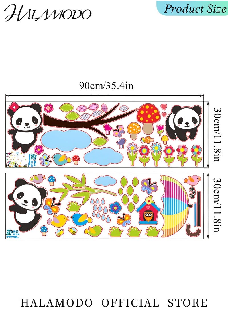 HALAMODO Wall Decals Animal Wall Stickers DIY Removable Home Decoration for Nursery & Bedroom & Classroom & Living Room & Kids Room,12×35inch  - Image 3