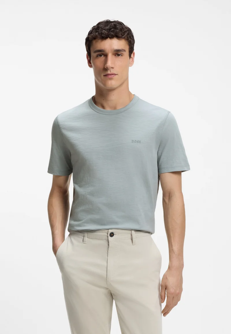 Cotton-jersey T-shirt with logo detail