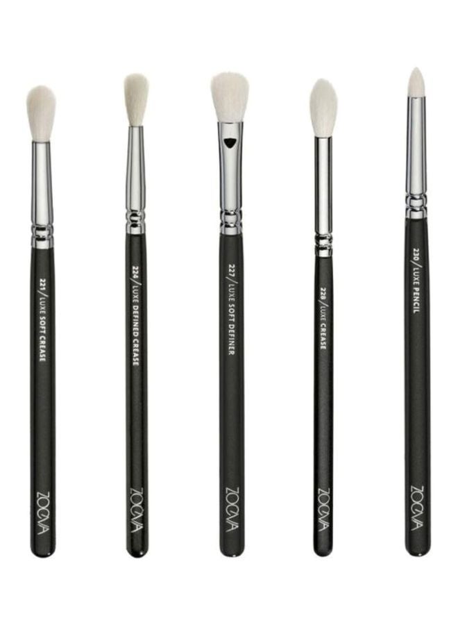 Zoeva 15-Piece Eyes Makeup Brush Set Black/Silver/White - Image 3