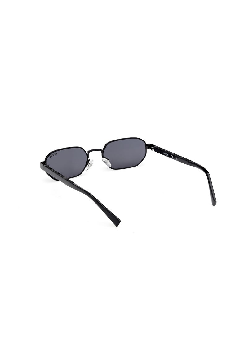 GUESS نظارات شمسية معدنية سوداء غير متماثلة للرجال والنساء من غس - Image 3