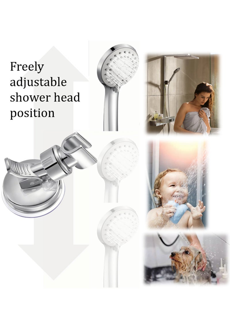 Adjustable Shower Head Holder with Strong Suction Cup – 360° Rotatable and Removable Wall Mount – Flexible Height for Adults, Kids, and Pets – Universal Bathroom Bracket  - Image 2