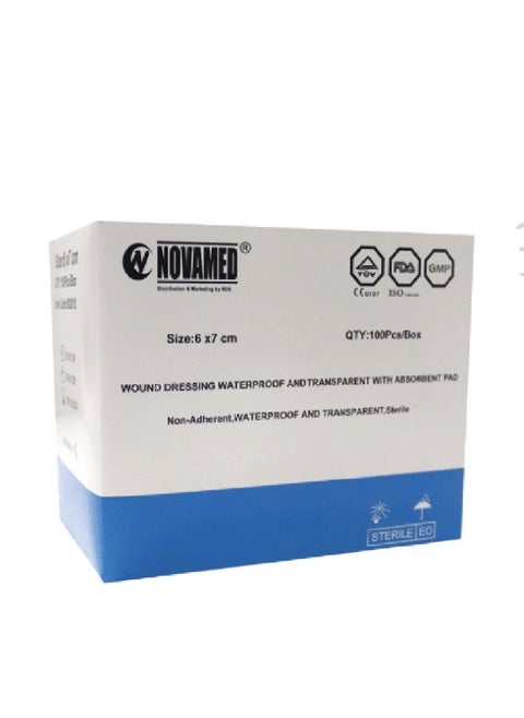 Wound Dressing Waterproof Size 6X7Cm