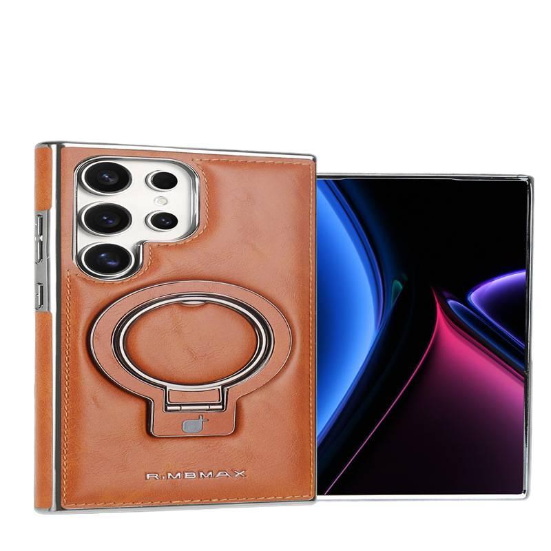 Drop Protection Samsung Galaxy S25 Ultra Scratch Resistant PC for Samsung S25 Ultra Samsung S25 with Kickstand in Brown - Image 4