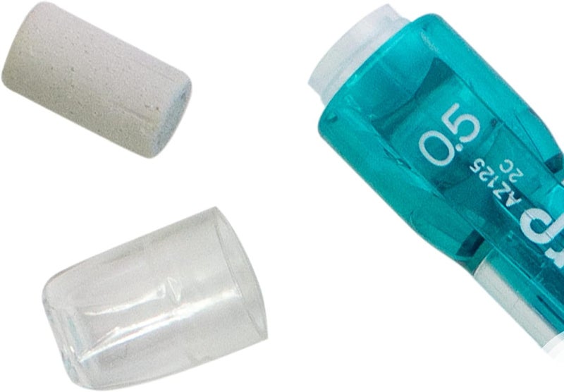 Pentel Refill Eraser for AL, Ax and PD Series Pencils 5 Pcs/Tube, Box of 12 (PDE-1) - Image 2