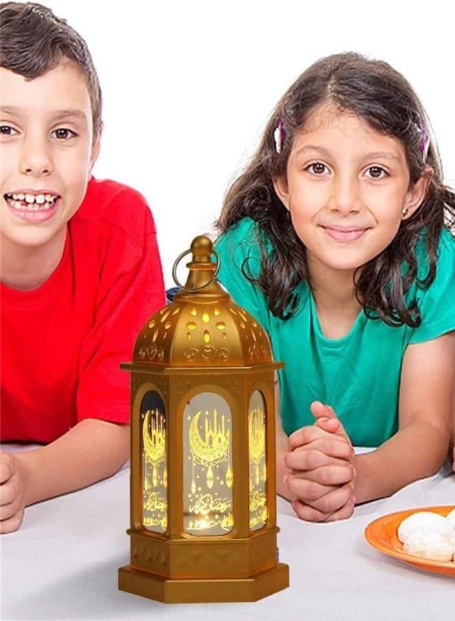 Ramadan Lantern Decoration, Eid Lanterns Hanging SmaSend a white hairll Decorative LED Lanterns for Eid Table Decoration, Wedding Decoration, Moroccan Ramadan Decoration - Image 4