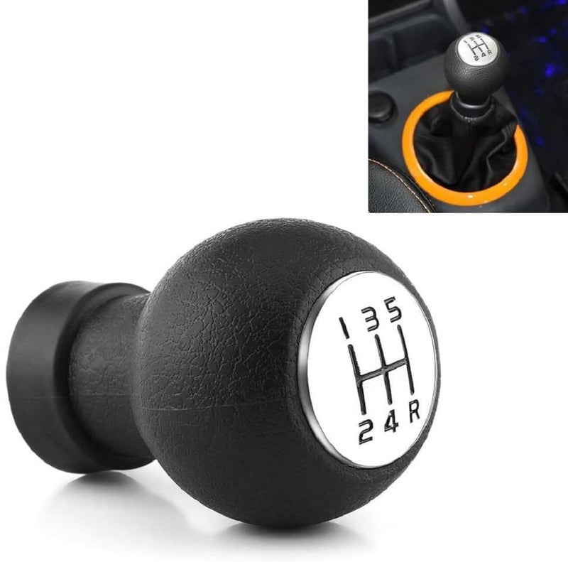 DETACHI Gear Shifter – 5-Speed, Anti-Slip Ball Knob, Glossy Black, Universal (Glossy Black) - Image 1