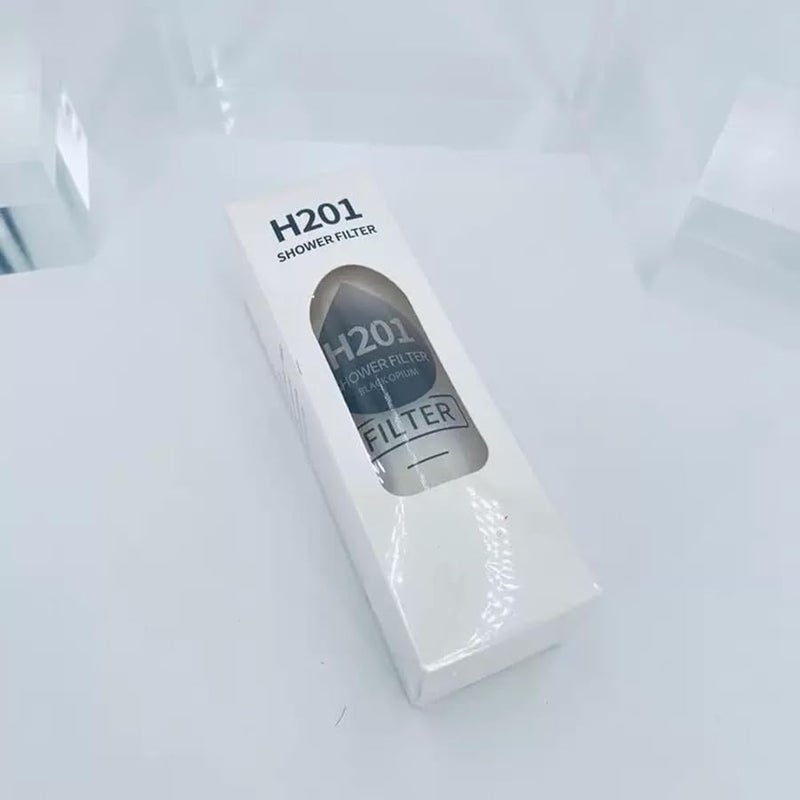 Shower Head Filter Bathroom Accessories for Hard Water Filter Vitamin C Replacement Cartridge Remove Chlorine Fluoride Heavy Metals Improves Skin Condition Protects Hair Black Scent - Image 1