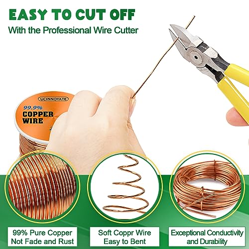 UCINNOVATE 20 Gauge Copper Wire, 230FT Soft Pure Copper Wire for Jewelry Making, Gardening, Crafting, 0.8mm Diameter, Metallic Copper, Part Number UC-8001150 - Image 3