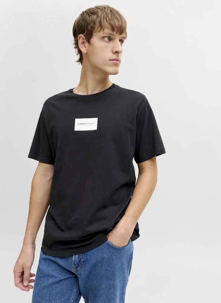 JJ Rebel  Logo Regular Fit Crew Neck T-Shirt for Men | Best Price UAE