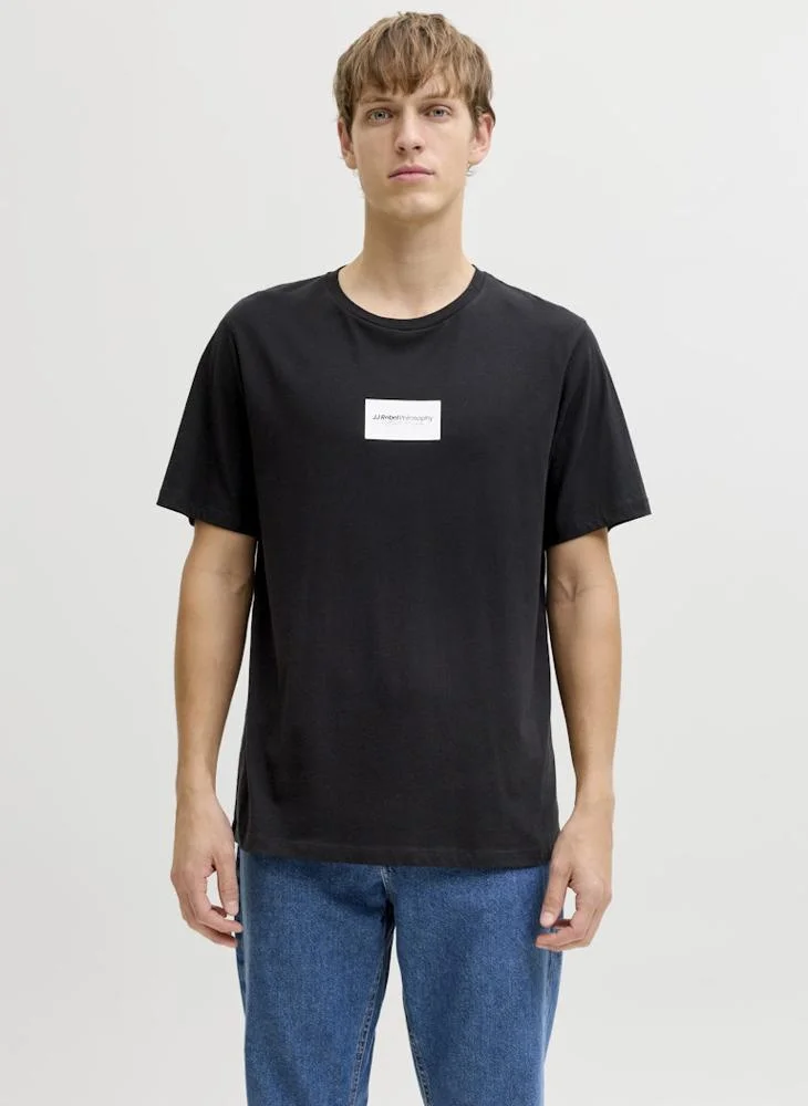 JJ Rebel Logo Regular Fit Crew Neck T-Shirt