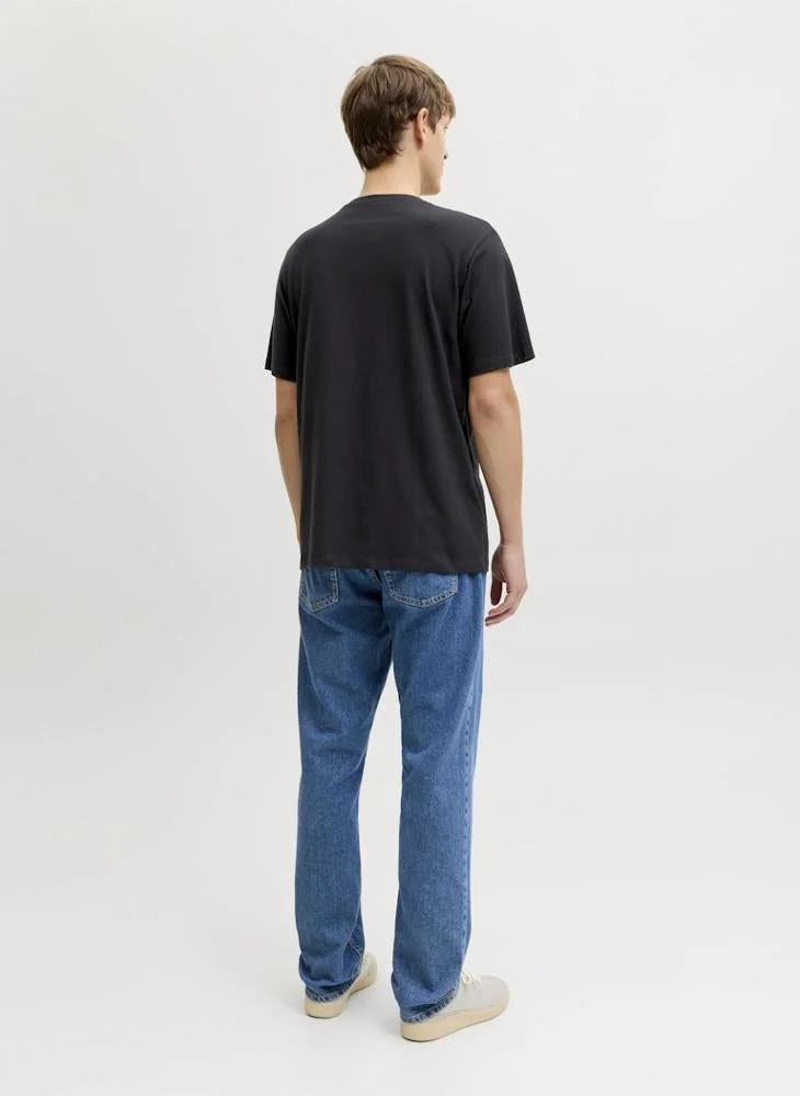 JJ Rebel Logo Regular Fit Crew Neck T-Shirt