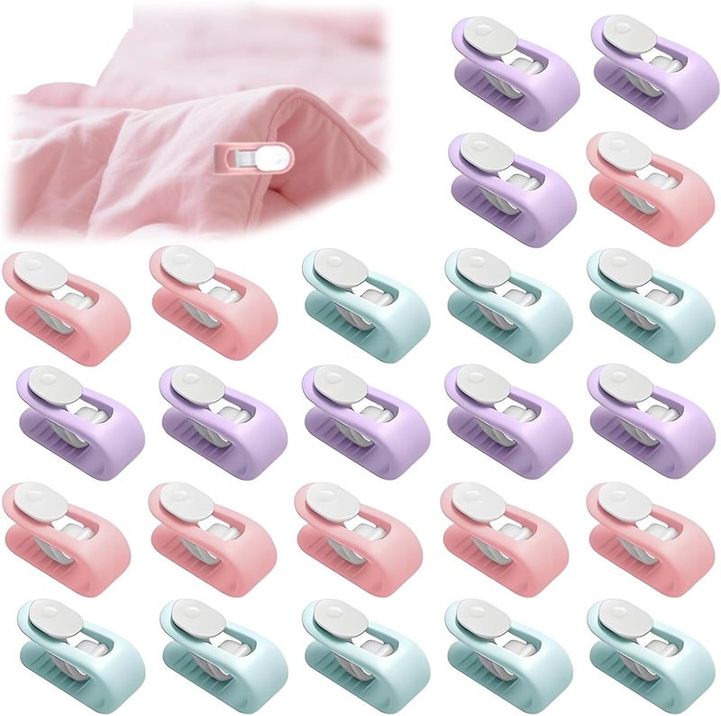 Pack of 24 duvet clips, duvet cover clips, bed sheet holder, towel clips, duvet cover clips, used for fixing bedding, curtains, socks and clothing - Image 1