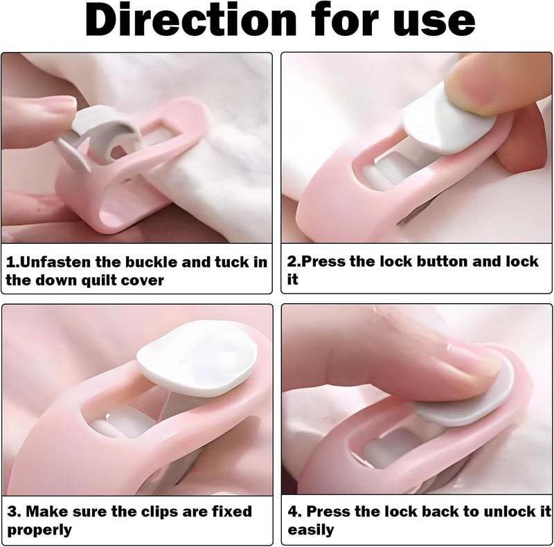 Pack of 24 duvet clips, duvet cover clips, bed sheet holder, towel clips, duvet cover clips, used for fixing bedding, curtains, socks and clothing - Image 3