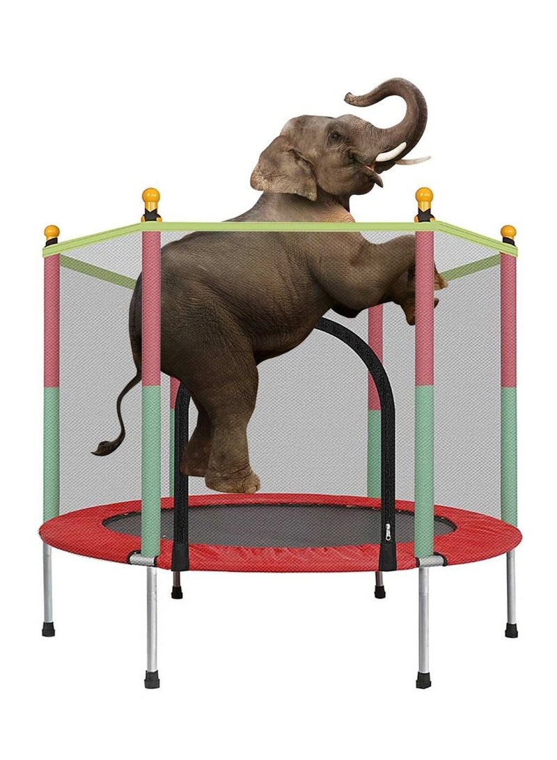 Children's Round Trampoline Family Game Small Bouncing Bed Household Jumping Protective Wire Mesh  - Image 3