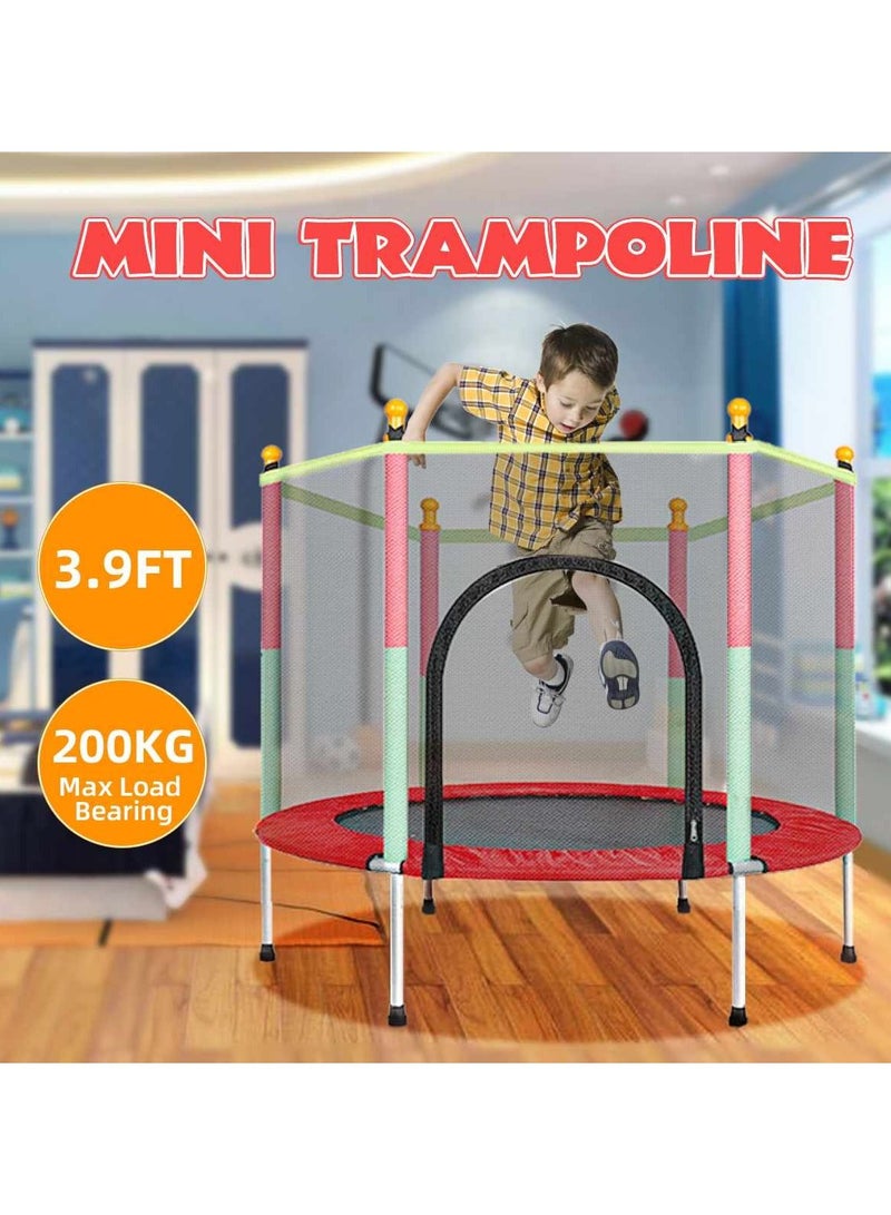Children's Round Trampoline Family Game Small Bouncing Bed Household Jumping Protective Wire Mesh  - Image 2