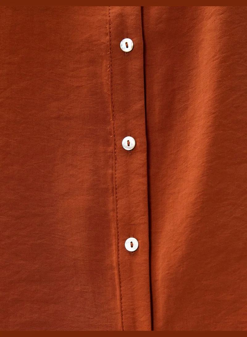 KOTON Back Detail Long Sleeve Modal Blended Shirt