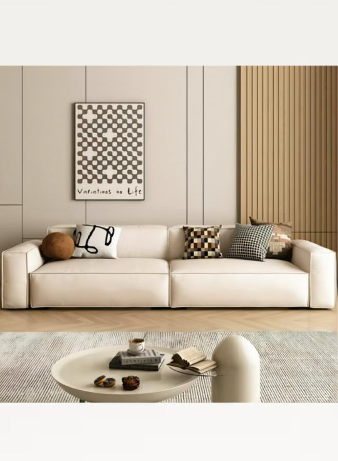 AAF FURNITURE طقم أريكة أثاث فاخر خفيف باللون البيج بدون وسادة  - Image 4
