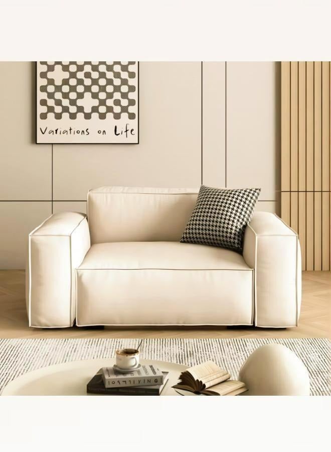 AAF FURNITURE طقم أريكة أثاث فاخر خفيف باللون البيج بدون وسادة  - Image 3