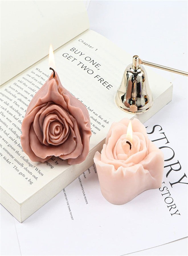 Anktily Love Rose Candle Silicone Mold Heart Flower Soap Mold Fondant Chocolate Candy Cake Mold Resin Polymer Clay Mould Valentine's Gift - Image 4