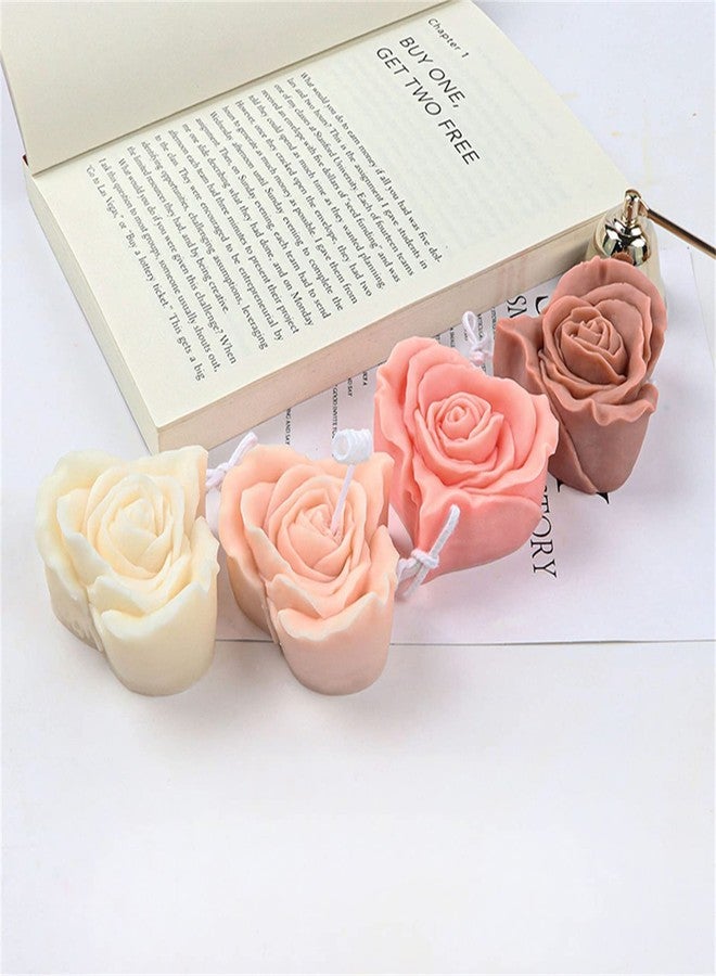 Anktily Love Rose Candle Silicone Mold Heart Flower Soap Mold Fondant Chocolate Candy Cake Mold Resin Polymer Clay Mould Valentine's Gift - Image 5