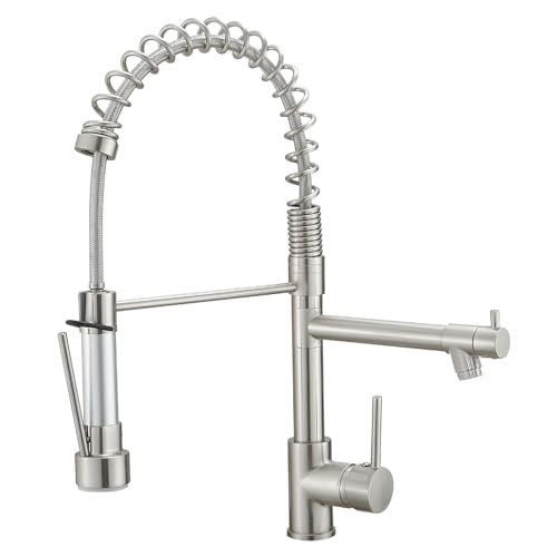 AIMADI Kitchen Faucet with Pull Down Sprayer,Commercial Stainless Steel Pull Down Sprayer Kitchen Faucet Single Hole Single Handle RV Laundry Outdoor Kitchen Sink Faucets - Image 1