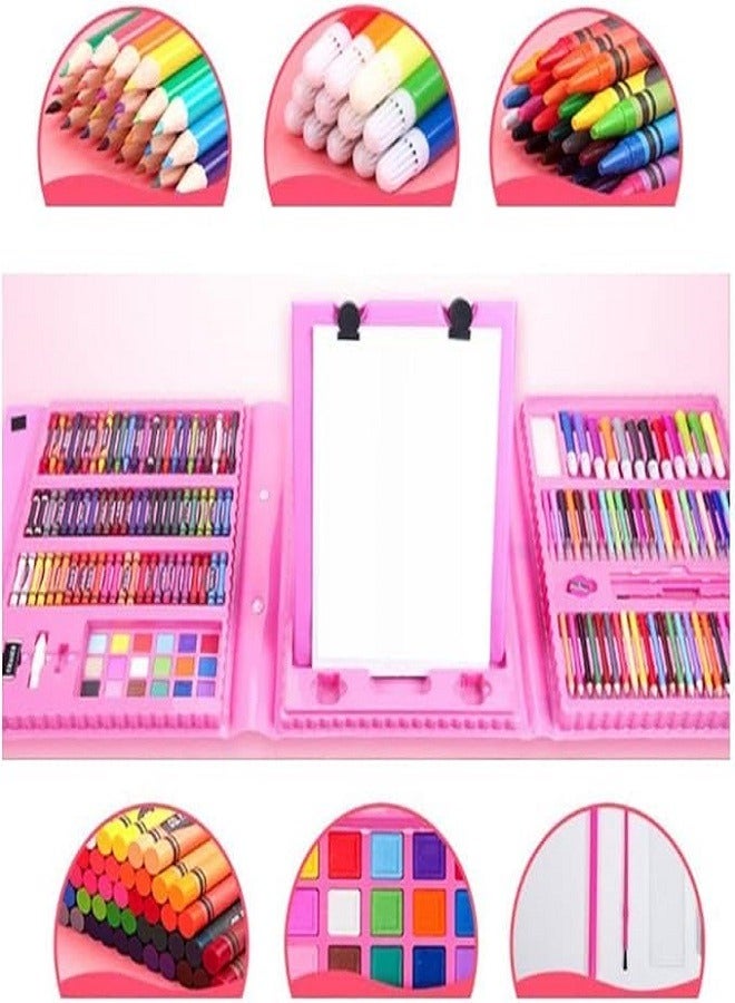 سوبر ميجا مجموعة أدوات الرسم والرسم للأطفال من  سوبر ميجا ، 208 قطعة، وردي - Image 3