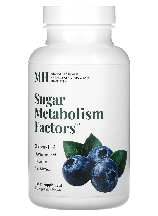 Michael's Naturopathic Sugar Metabolism Factors 180 Vegetarian Tablets 