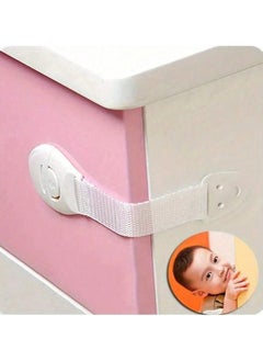 Generic Multi-Functional Child Safety Fridge Lock, Drawer Lock, Adjustable Flexible Strap, Safety Lock for Drawers and Cabinets, 10 Pieces, Random Color  - Image 2