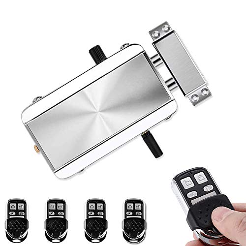 HONUTIGE Electronic Deadbolt Door Lock, Smart Wireless Anti-Theft Home Security Keyless Deadbolt Access Control System with 4 Remote Control - Image 1
