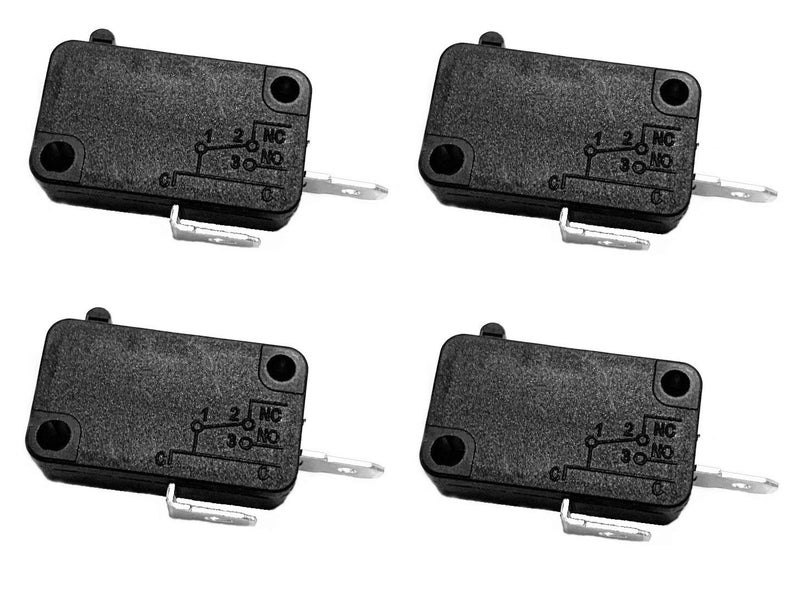 4 Pack Micro Switch, Pin Plunger, Snap Action Switch 250VAC for Honeywell V7-1Z29E9 (4)