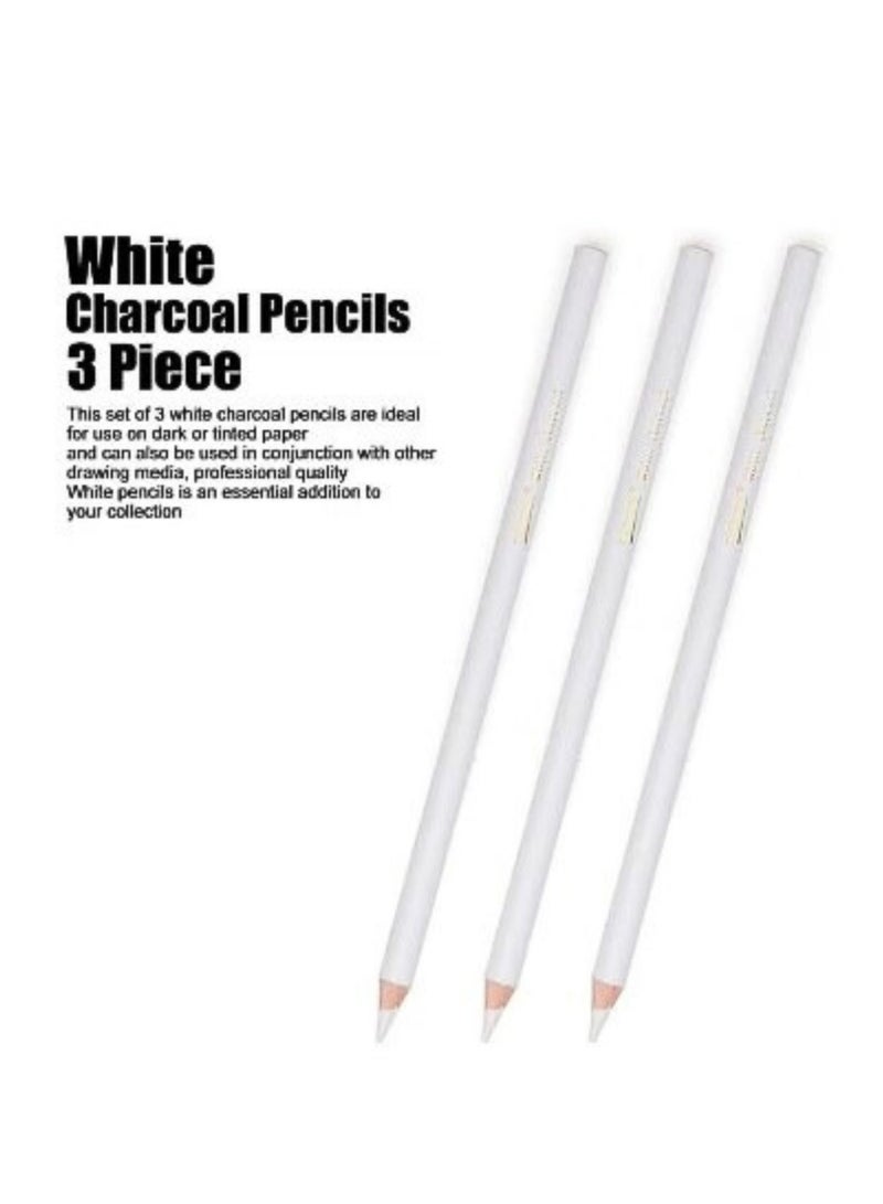 Generic Pencil Set Whiet Charcoal (Pack of 3)  - Image 2