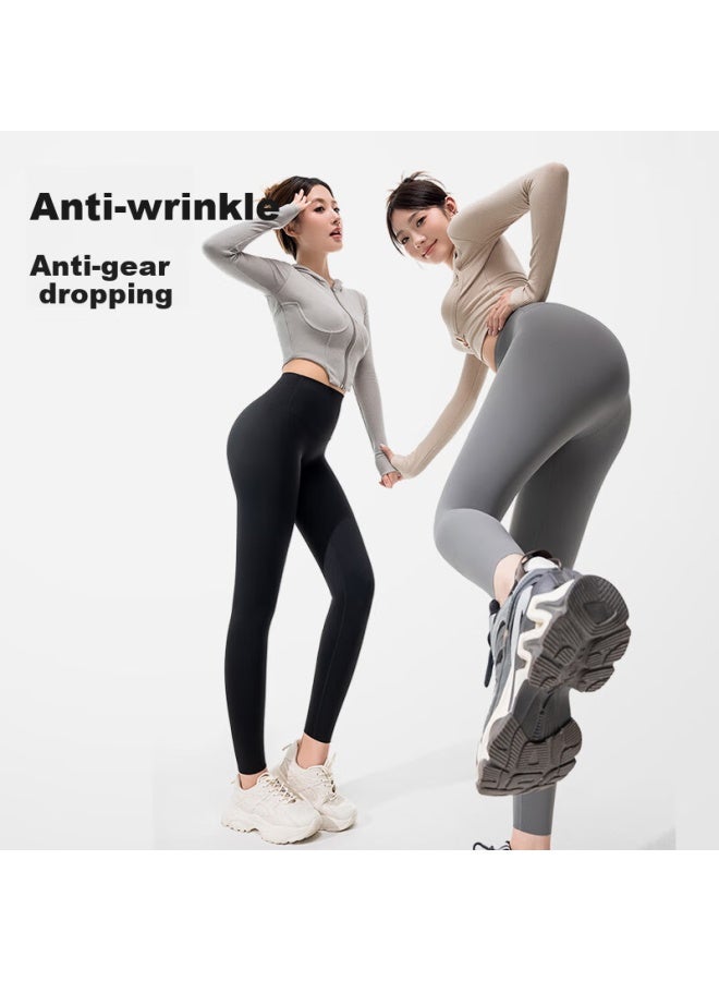 Curveism Curvism High-waisted Tummy Control Yoga Pants For Women Lifting Shark Leggings, Same Style As Zhang Xinyu - Image 3