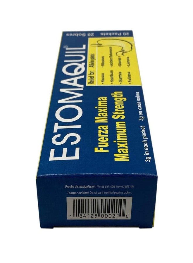 ESTOMAQUIL, Maximum Strength Powder, Help You Relief Nausea Heartburn, Stomach Inflammation, 20 Count (Pack of 1) - Image 2