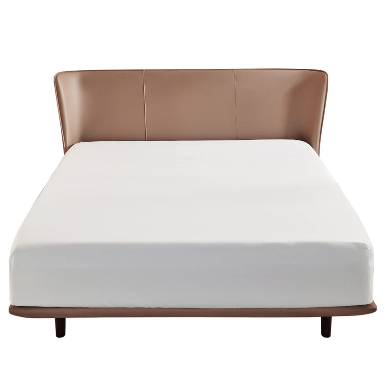 Bedsure Fitted sheet, 160 x 200 cm box spring bed topper, microfibre bed sheet, white, for mattresses up to 30 cm in height, soft fitted sheet