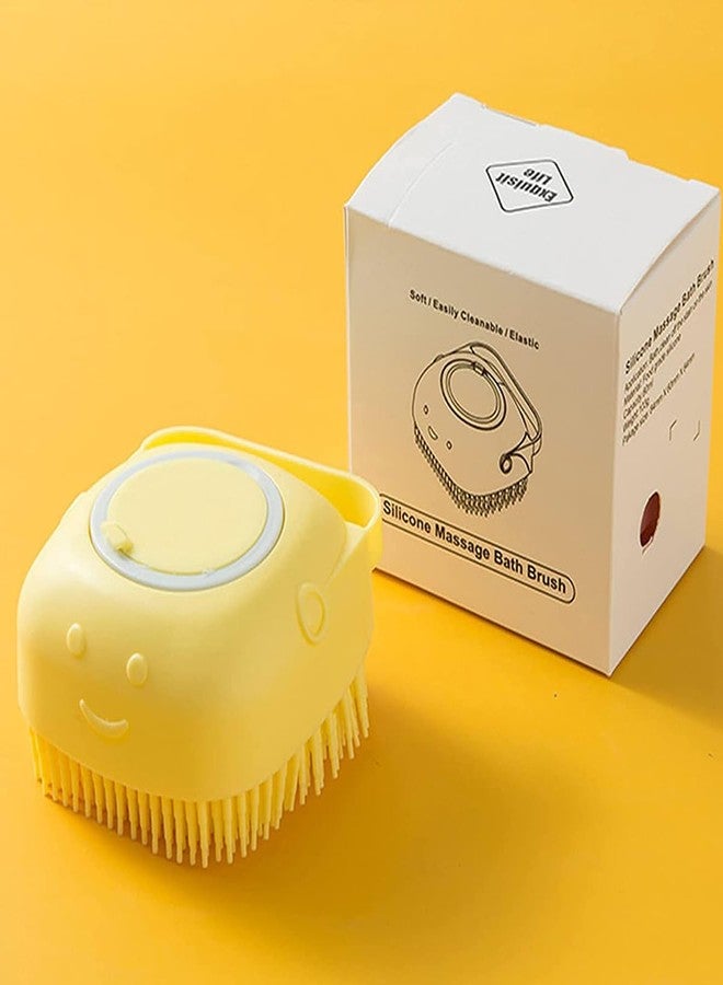 FITME Silicone Bath Brush with Liquid Soap Dispenser - 2-in-1 Shampoo Brush and Exfoliating Body Scrubber for Bathing - Gentle Silicone Loofah and Body Scrubber for Men & Women - Image 4
