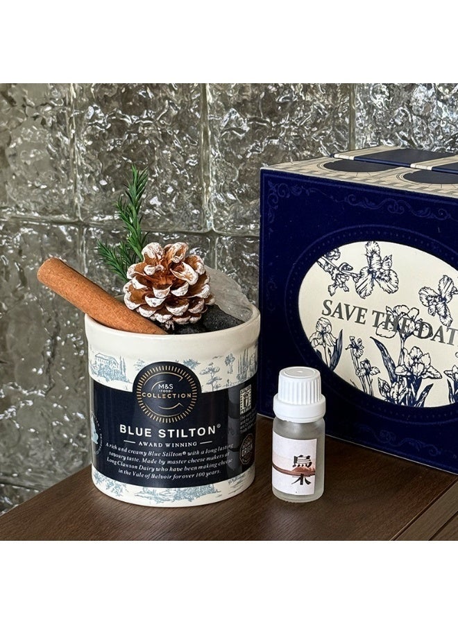 Essential Oil Diffuser Stone Set, Cordless Waterless Non-Electric Aromatherapy Diffusers for Essential Oils with Creative Cup  Mini Plant for Home, Office, Meditation, Relaxation - Image 4