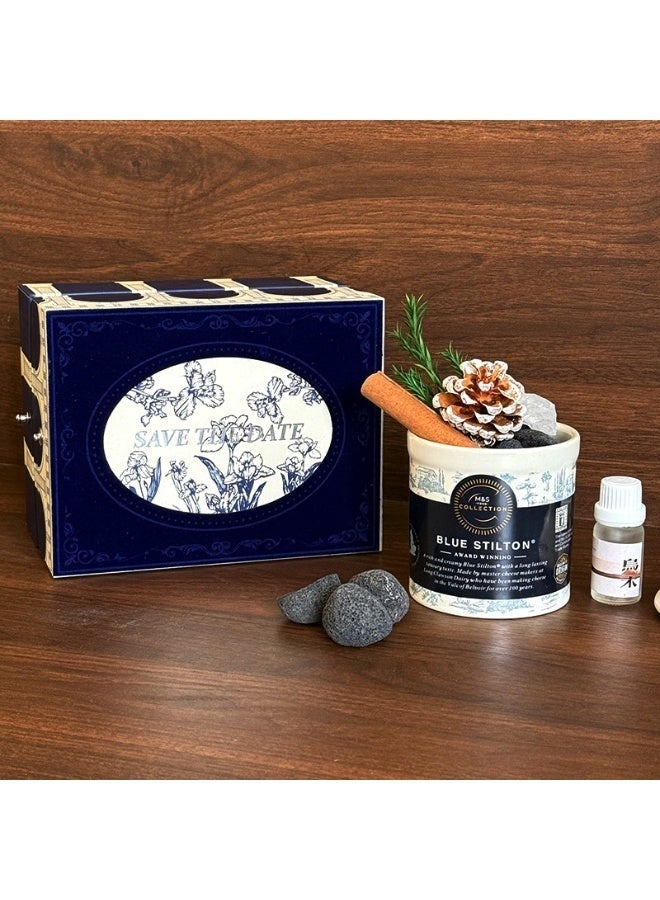 Essential Oil Diffuser Stone Set, Cordless Waterless Non-Electric Aromatherapy Diffusers for Essential Oils with Creative Cup  Mini Plant for Home, Office, Meditation, Relaxation - Image 3