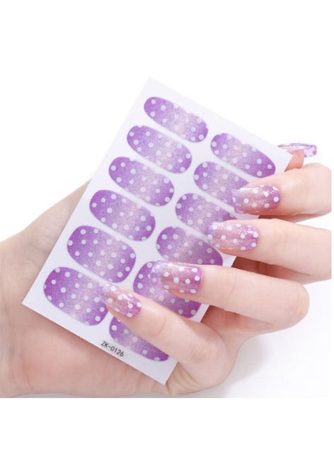 12 Self-adhesive nail stickers with distinctive and unique design to decorate nails and give them wonderful look